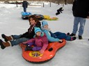 Coll, Lilly and Madelyn on sled