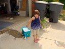 Lilly ready to Wash the Car