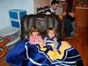 Lilly and Anna in Chair