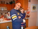 Lilly and Daddy on Christmas Eve
