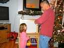 Daddy helping Lilly
