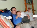 Chris with Ryan Sleeping