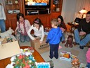 Madelyn with others looking