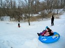 Courtney and Lilly Sledding