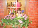 Lilly Decorating a Store