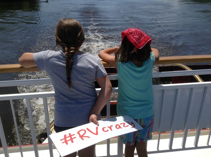 Lilly and Caramia on the Boat