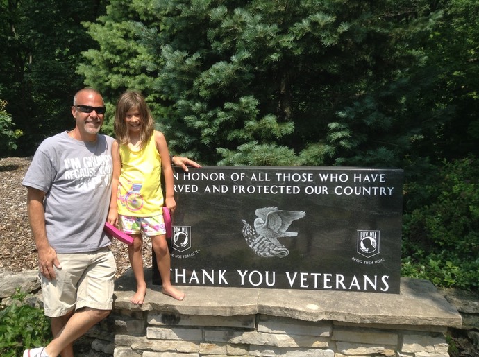 Lilly and Dad at Memorial
