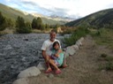 Lilly and Dad in Mountains