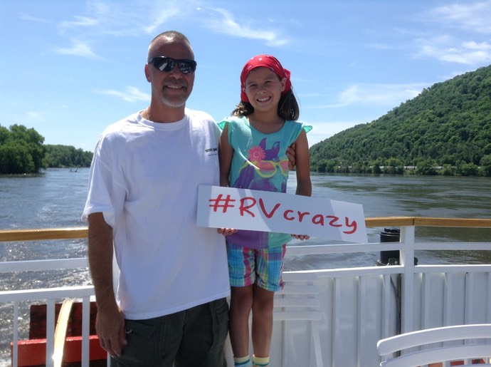 Lilly and Dad on the River