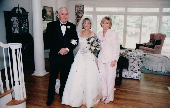Lori and Parents in Living Room
