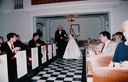 Lori's Dad walking Lori down Aisle