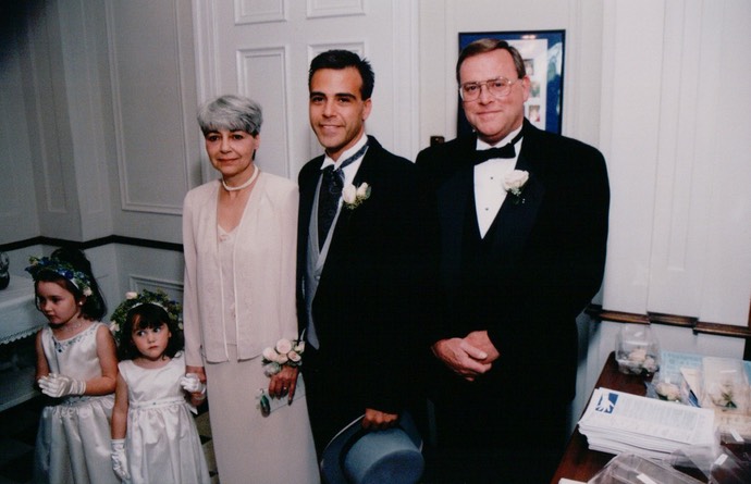 Matt with Parents and Flower Girls
